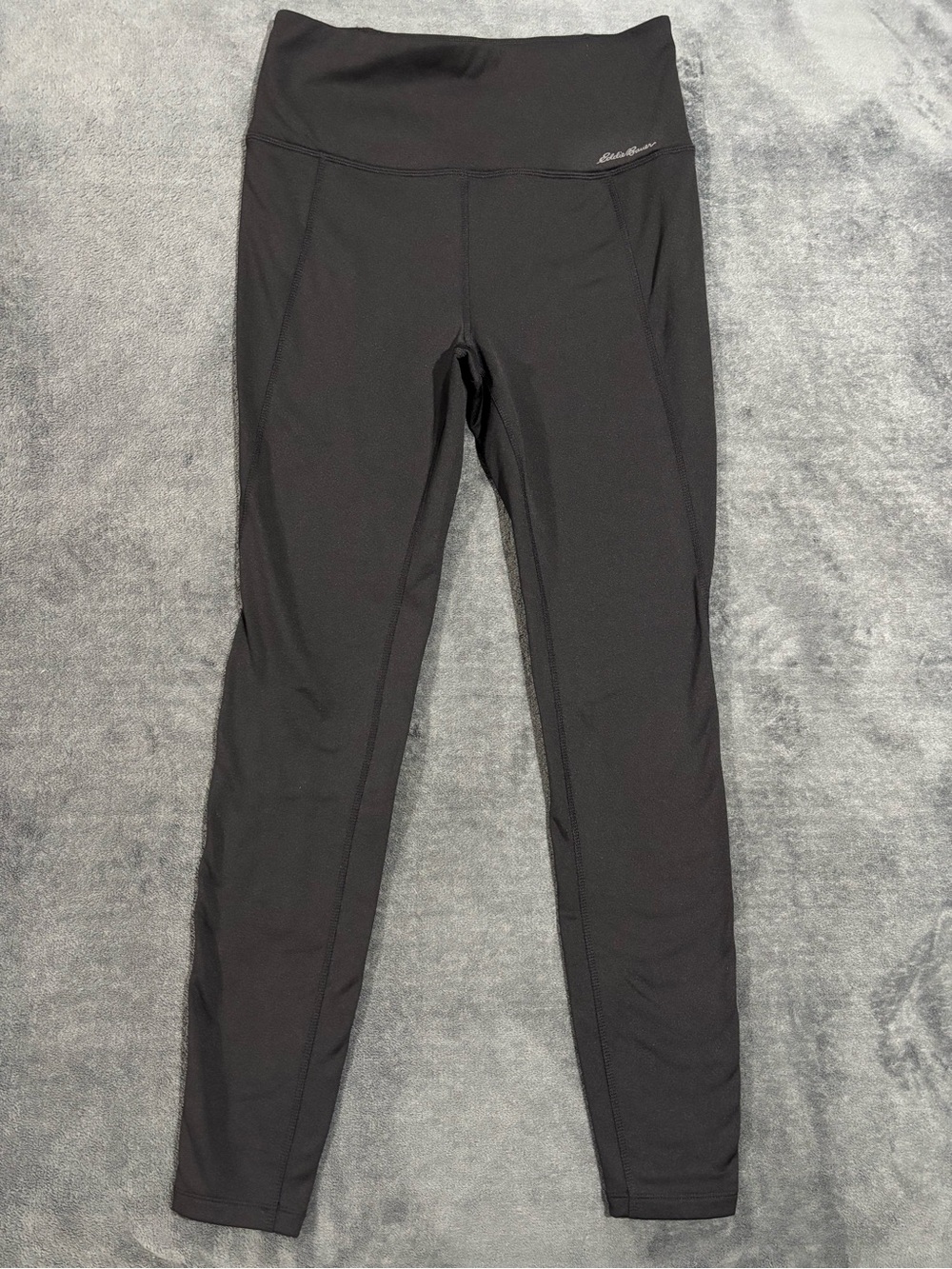 Eddie Bauer Fleece Lined Leggings Size Medium Tall Black Active High Rise Pants